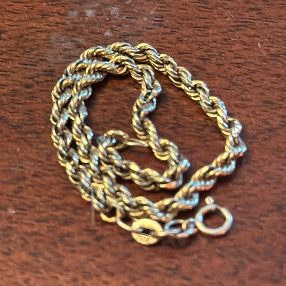 Vintage 10k Gold rope chain bracelet - Picture 2 of 2